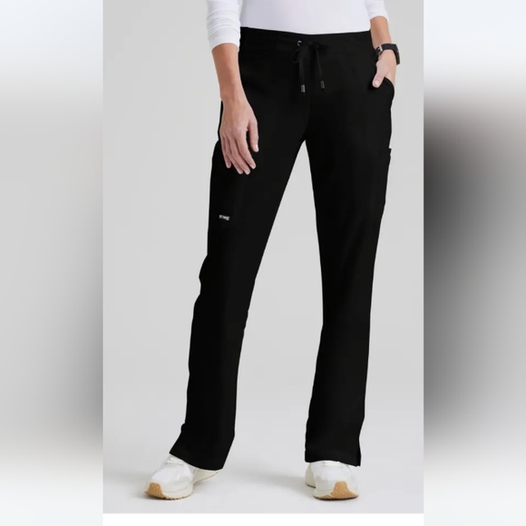 N.W.T. Barco Uniforms Black Straight Leg Pants - Picture 1 of 8